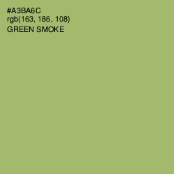 #A3BA6C - Green Smoke Color Image