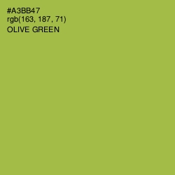 #A3BB47 - Olive Green Color Image