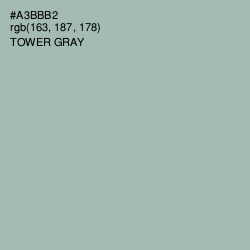 #A3BBB2 - Tower Gray Color Image