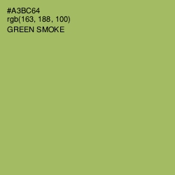 #A3BC64 - Green Smoke Color Image