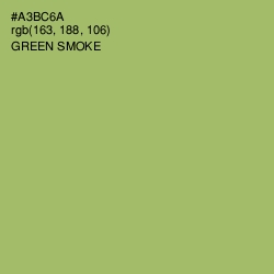 #A3BC6A - Green Smoke Color Image