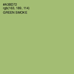 #A3BD72 - Green Smoke Color Image