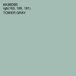 #A3BDB5 - Tower Gray Color Image
