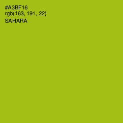#A3BF16 - Sahara Color Image