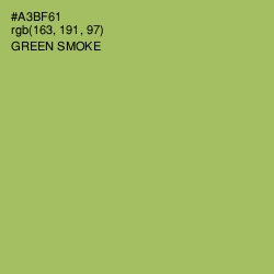 #A3BF61 - Green Smoke Color Image
