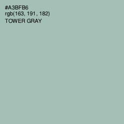 #A3BFB6 - Tower Gray Color Image