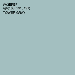 #A3BFBF - Tower Gray Color Image