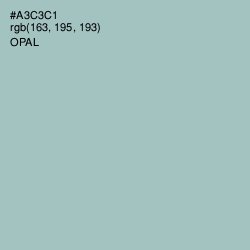 #A3C3C1 - Opal Color Image