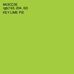 #A3CC3E - Key Lime Pie Color Image