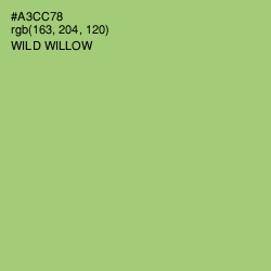 #A3CC78 - Wild Willow Color Image