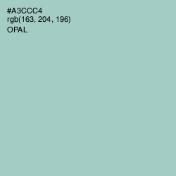 #A3CCC4 - Opal Color Image