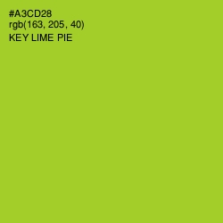#A3CD28 - Key Lime Pie Color Image