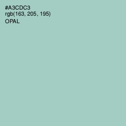 #A3CDC3 - Opal Color Image