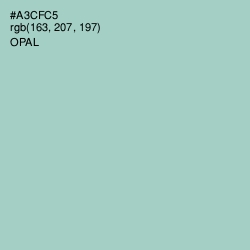 #A3CFC5 - Opal Color Image