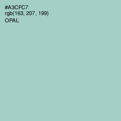 #A3CFC7 - Opal Color Image