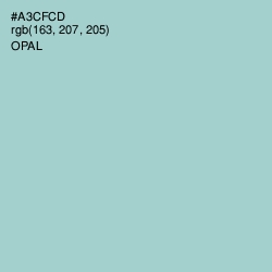 #A3CFCD - Opal Color Image