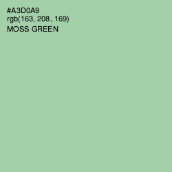 #A3D0A9 - Moss Green Color Image