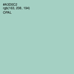 #A3D0C2 - Opal Color Image