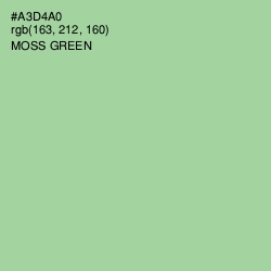 #A3D4A0 - Moss Green Color Image