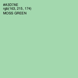 #A3D7AE - Moss Green Color Image