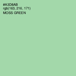 #A3D8AB - Moss Green Color Image