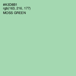 #A3D8B1 - Moss Green Color Image