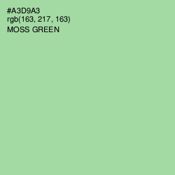 #A3D9A3 - Moss Green Color Image