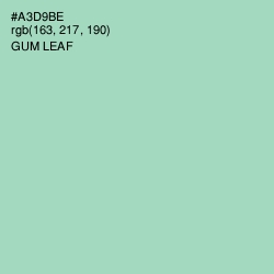 #A3D9BE - Gum Leaf Color Image