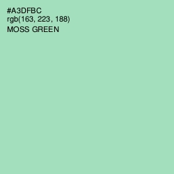 #A3DFBC - Moss Green Color Image