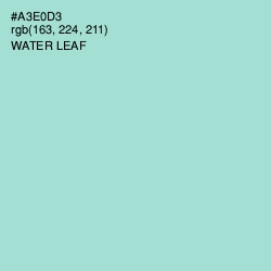 #A3E0D3 - Water Leaf Color Image