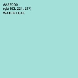#A3E0D9 - Water Leaf Color Image
