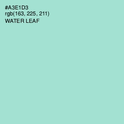 #A3E1D3 - Water Leaf Color Image