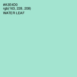 #A3E4D0 - Water Leaf Color Image