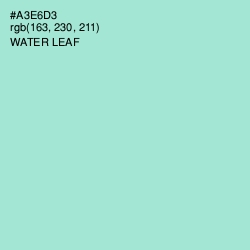 #A3E6D3 - Water Leaf Color Image