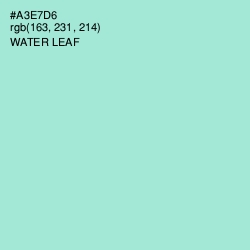 #A3E7D6 - Water Leaf Color Image