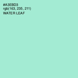 #A3EBD3 - Water Leaf Color Image