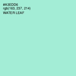 #A3EDD6 - Water Leaf Color Image