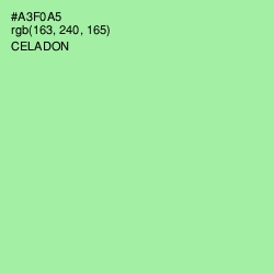#A3F0A5 - Celadon Color Image