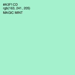 #A3F1CD - Magic Mint Color Image