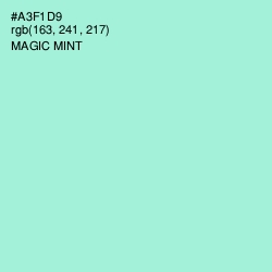 #A3F1D9 - Magic Mint Color Image
