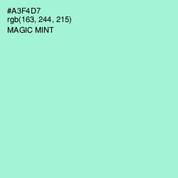 #A3F4D7 - Magic Mint Color Image