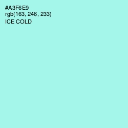 #A3F6E9 - Ice Cold Color Image