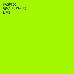 #A3F700 - Lime Color Image