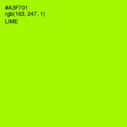 #A3F701 - Lime Color Image