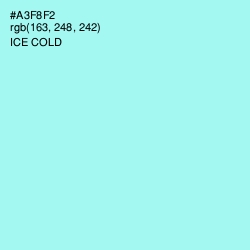 #A3F8F2 - Ice Cold Color Image