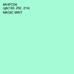 #A3FCD6 - Magic Mint Color Image