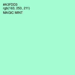 #A3FDD3 - Magic Mint Color Image