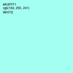 #A3FFF1 - Ice Cold Color Image