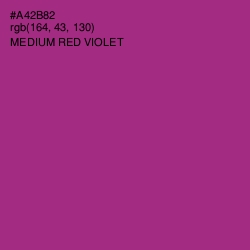 #A42B82 - Medium Red Violet Color Image