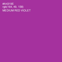 #A4319E - Medium Red Violet Color Image